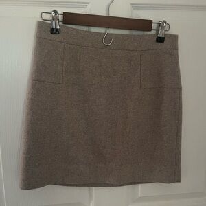 J. Crew Classic Brown Mini Skirt